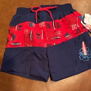 Carter's Red and Navy Swim Shorts